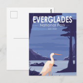Everglades National Park Night Egret Briefkaart (Voorkant / Achterkant)
