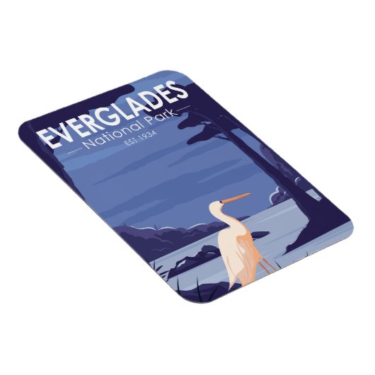 Everglades National Park Night Egret Magneet (Rechterzijde)
