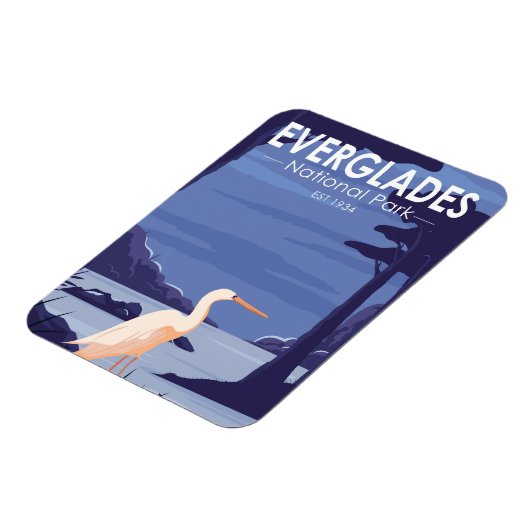 Everglades National Park Night Egret Magneet (Linkerzijde)