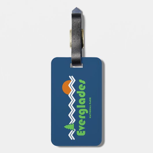 Everglades National Park Retro Bagagelabel (Achterkant verticaal)