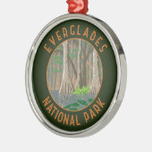 Everglades National Park Retro Distressed Circle Metalen Ornament (Links)