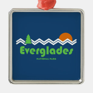 Everglades National Park Retro Metalen Ornament