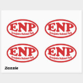 Everglades National Park rode ovale sticker (Vel)