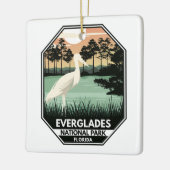 Everglades National Park Sunset Egret Keramisch Ornament (Links)