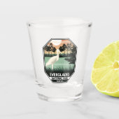 Everglades National Park Sunset Egret  Shot Glas (Voorkant)