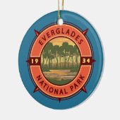 Everglades National Park Sunset Retro Compass Keramisch Ornament (Links)