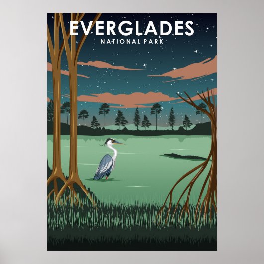 Everglades National Park Travel Poster (Voorkant)