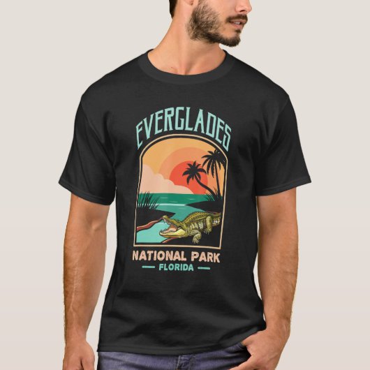 Everglades National Park Us Crocodile Florida Alli T-shirt (Voorkant)