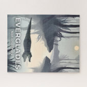 Everglades National Park | Watercolor Alligator Legpuzzel (Horizontaal)