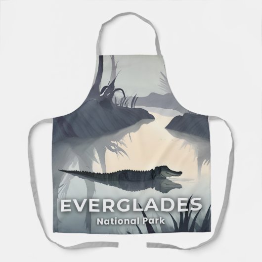 Everglades National Park | Watercolor Alligator Schort (Voorkant)