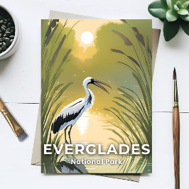 Everglades National Park | Watercolor Ooievaar Briefkaart