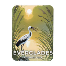 Everglades National Park | Watercolor Ooievaar Magneet