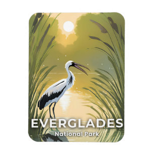 Everglades National Park Watercolor Ooievaar Magneet