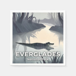 Everglades National Park | Waterverf Alligator Servet