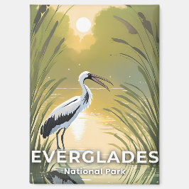 Everglades National Park | Waterverf Ooievaar Magneet