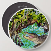 Everglades National Park Waterverf Ronde Button 6,0 Cm (Voorkant /achterkant)