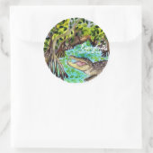 Everglades National Park waterverf Ronde Sticker (Tas)