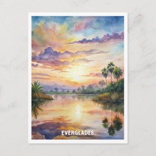 Everglades National Park Waterverf Schilderij Briefkaart