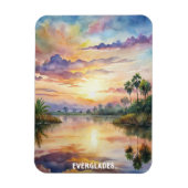 Everglades National Park Waterverf Schilderij Magneet (Verticaal)
