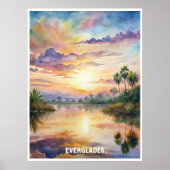 Everglades National Park Waterverf Schilderij Poster (Voorkant)