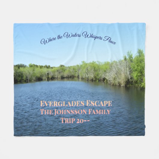 Everglades Schitterend Waterlandschap Fleece Deken (Voorkant (Horizontaal))