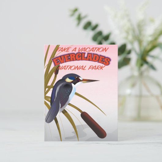 Everglades vintage-poster. briefkaart (Staand voorkant)