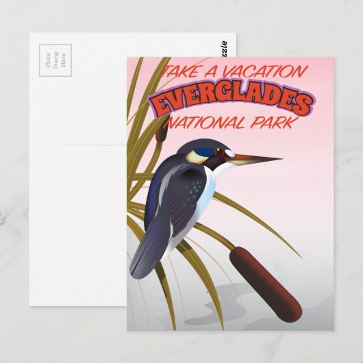 Everglades vintage-poster. briefkaart (Voorkant / Achterkant)