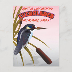 Everglades vintage-poster. briefkaart