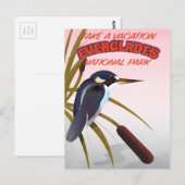 Everglades vintage reisposter. briefkaart (Voorkant / Achterkant)