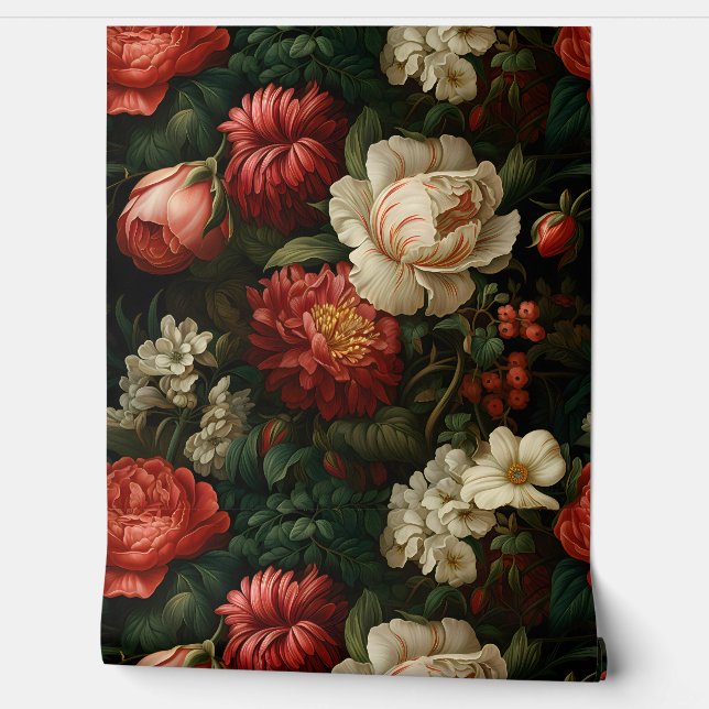 Everglow Noel Bloemen Botanisch Behang (Afrollen)