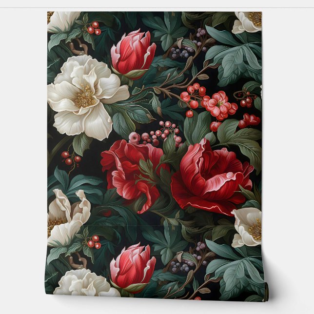 Everglow Noel Bloemen Botanisch Behang (Afrollen)