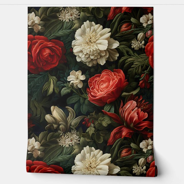 Everglow Noel Bloemen Botanisch Behang (Afrollen)