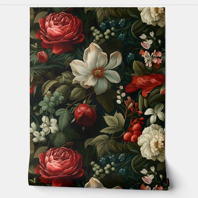 Everglow Noel Bloemen Botanisch Behang (Afrollen)