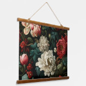 Everglow Noel Bloemen Botanisch Hangend Wandkleed (Gebogen)