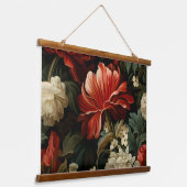 Everglow Noel Bloemen Botanisch Hangend Wandkleed (Gebogen)