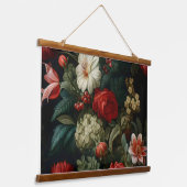 Everglow Noel Bloemen Botanisch Hangend Wandkleed (Gebogen)