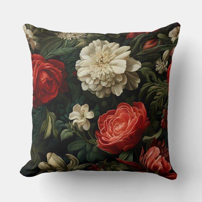 Everglow Noel Bloemen Botanisch Kussen (Voorkant)