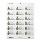 Evergreen Animal Winter Nederland Adres Etiket (Full Sheet)