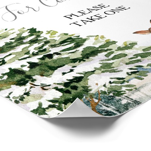 Evergreen Animal Winter Nederland Dank u wel Poster (Hoek)