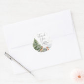 Evergreen Animal Winter Nederland Dank u wel Ronde Sticker (Envelop)