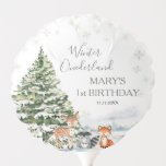 Evergreen Animal Winter Nederland Verjaardag Ballon<br><div class="desc">Evergreen Animal Winter Onederland Verjaardagsballon</div>
