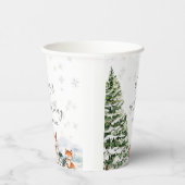 Evergreen Animal Winter Nederland Verjaardag Papieren Bekers (Rechts)