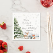 Evergreen Animal Winter Onederland Paper Servet (Insitu)