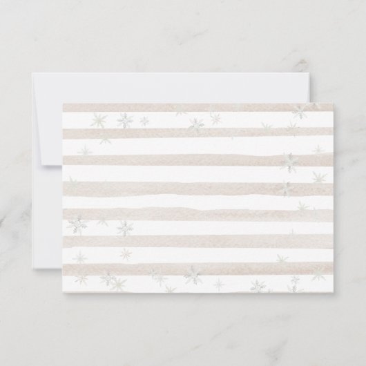 Evergreen Animal Winter Onederland RSVP Card Bedankkaart (Achterkant)