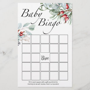 Evergreen baby bingo