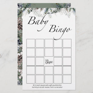Evergreen baby bingo
