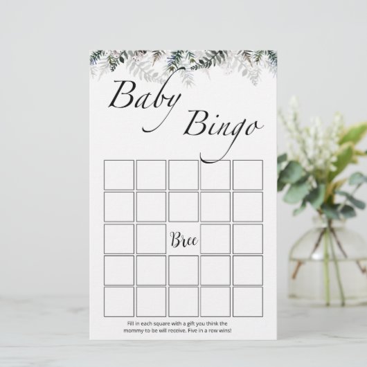 Evergreen baby bingo (Staand voorkant)