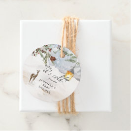 Evergreen Baby heeft zijn koude buitenste baby sho Bedankjes Labels