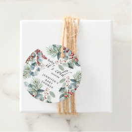 Evergreen Baby heeft zijn koude buitenste baby sho Bedankjes Labels