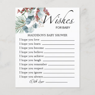 Evergreen baby, het is koud buiten de wensen voor